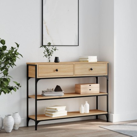 vidaXL Mesa consola madera de ingeniería roble Sonoma 100x25x75 cm
