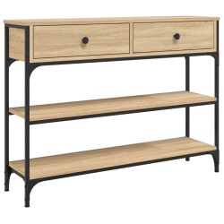 vidaXL Mesa consola madera de ingeniería roble Sonoma 100x25x75 cm