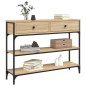 vidaXL Mesa consola madera de ingeniería roble Sonoma 100x25x75 cm vidaXL Mesa consola madera de ingeniería roble Sonoma 100x25x75 cm