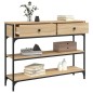 vidaXL Mesa consola madera de ingeniería roble Sonoma 100x25x75 cm vidaXL Mesa consola madera de ingeniería roble Sonoma 100x25x75 cm
