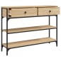 vidaXL Mesa consola madera de ingeniería roble Sonoma 100x25x75 cm vidaXL Mesa consola madera de ingeniería roble Sonoma 100x25x75 cm