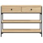 vidaXL Mesa consola madera de ingeniería roble Sonoma 100x25x75 cm vidaXL Mesa consola madera de ingeniería roble Sonoma 100x25x75 cm