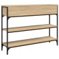 vidaXL Mesa consola madera de ingeniería roble Sonoma 100x25x75 cm vidaXL Mesa consola madera de ingeniería roble Sonoma 100x25x75 cm