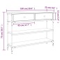 vidaXL Mesa consola madera de ingeniería roble Sonoma 100x25x75 cm vidaXL Mesa consola madera de ingeniería roble Sonoma 100x25x75 cm