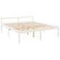 vidaXL Cama para personas mayores madera maciza pino blanca 200x200 cm