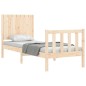 vidaXL Estructura de cama individual con cabecero madera maciza vidaXL Estructura de cama individual con cabecero madera maciza