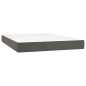 vidaXL Cama box spring con colchón terciopelo gris oscuro 140x190 cm vidaXL Cama box spring con colchón terciopelo gris oscuro 140x190 cm