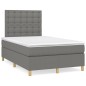 vidaXL Cama box spring con colchón y LED tela marrón oscuro 120x190 cm vidaXL Cama box spring con colchón y LED tela marrón oscuro 120x190 cm