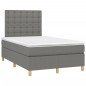 vidaXL Cama box spring con colchón y LED tela marrón oscuro 120x190 cm vidaXL Cama box spring con colchón y LED tela marrón oscuro 120x190 cm