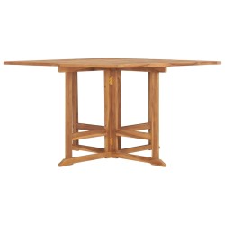 vidaXL Mesa de comedor de jardín plegable teca maciza 110x110x75 cm