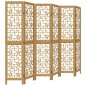 vidaXL Biombo separador de 6 paneles madera maciza paulownia marrón vidaXL Biombo separador de 6 paneles madera maciza paulownia marrón