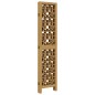 vidaXL Biombo separador de 6 paneles madera maciza paulownia marrón vidaXL Biombo separador de 6 paneles madera maciza paulownia marrón