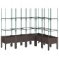 vidaXL Jardinera con enrejado PP marrón 160x120x142,5 cm vidaXL Jardinera con enrejado PP marrón 160x120x142,5 cm