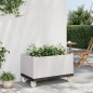 vidaXL Jardinera con ruedas PP blanco 80x50x54 cm vidaXL Jardinera con ruedas PP blanco 80x50x54 cm