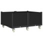 vidaXL Jardinera con ruedas PP negro 100x80x54 cm vidaXL Jardinera con ruedas PP negro 100x80x54 cm