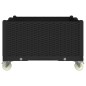 vidaXL Jardinera con ruedas PP negro 100x80x54 cm vidaXL Jardinera con ruedas PP negro 100x80x54 cm