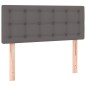 vidaXL Cama box spring con colchón cuero sintético gris 120x190 cm