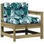 vidaXL Juego de muebles jardín 7 pzas y cojines madera pino impregnada vidaXL Juego de muebles jardín 7 pzas y cojines madera pino impregnada