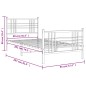 vidaXL Estructura de cama con cabecero y estribo metal negro 90x200 cm vidaXL Estructura de cama con cabecero y estribo metal negro 90x200 cm