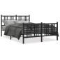 vidaXL Estructura de cama cabecero y estribo metal negro 120x200 cm vidaXL Estructura de cama cabecero y estribo metal negro 120x200 cm