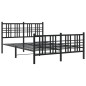vidaXL Estructura de cama cabecero y estribo metal negro 120x200 cm vidaXL Estructura de cama cabecero y estribo metal negro 120x200 cm