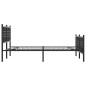 vidaXL Estructura de cama cabecero y estribo metal negro 120x200 cm vidaXL Estructura de cama cabecero y estribo metal negro 120x200 cm