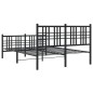 vidaXL Estructura de cama cabecero y estribo metal negro 120x200 cm vidaXL Estructura de cama cabecero y estribo metal negro 120x200 cm
