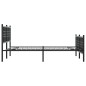 vidaXL Estructura de cama cabecero y estribo metal negro 140x190 cm vidaXL Estructura de cama cabecero y estribo metal negro 140x190 cm