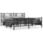 vidaXL Estructura de cama cabecero y estribo metal negro 200x200 cm vidaXL Estructura de cama cabecero y estribo metal negro 200x200 cm
