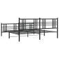 vidaXL Estructura de cama cabecero y estribo metal negro 200x200 cm vidaXL Estructura de cama cabecero y estribo metal negro 200x200 cm
