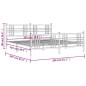 vidaXL Estructura de cama cabecero y estribo metal negro 200x200 cm vidaXL Estructura de cama cabecero y estribo metal negro 200x200 cm