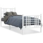 vidaXL Estructura cama metal con cabecero y pie cama blanca 80x200 cm vidaXL Estructura cama metal con cabecero y pie cama blanca 80x200 cm