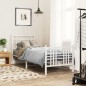 vidaXL Estructura cama metal con cabecero y pie cama blanca 80x200 cm vidaXL Estructura cama metal con cabecero y pie cama blanca 80x200 cm