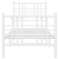 vidaXL Estructura cama metal con cabecero y pie cama blanca 80x200 cm vidaXL Estructura cama metal con cabecero y pie cama blanca 80x200 cm
