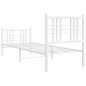 vidaXL Estructura cama metal con cabecero y pie cama blanca 80x200 cm vidaXL Estructura cama metal con cabecero y pie cama blanca 80x200 cm
