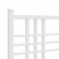 vidaXL Estructura cama metal con cabecero y estribo blanco 160x200 cm vidaXL Estructura cama metal con cabecero y estribo blanco 160x200 cm
