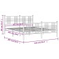 vidaXL Estructura cama metal con cabecero y estribo blanco 160x200 cm vidaXL Estructura cama metal con cabecero y estribo blanco 160x200 cm