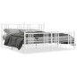 vidaXL Estructura cama metal con cabecero y pie cama blanco 183x213 cm vidaXL Estructura cama metal con cabecero y pie cama blanco 183x213 cm