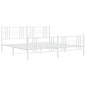 vidaXL Estructura cama metal con cabecero y pie cama blanco 183x213 cm vidaXL Estructura cama metal con cabecero y pie cama blanco 183x213 cm