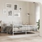 vidaXL Estructura cama metal con cabecero y pie cama blanco 183x213 cm vidaXL Estructura cama metal con cabecero y pie cama blanco 183x213 cm