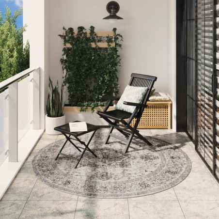 vidaXL Alfombra de interior/exterior diseño vintage ARBIZU Ø 200 cm