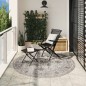 vidaXL Alfombra de interior/exterior diseño vintage ARBIZU Ø 200 cm