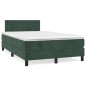 vidaXL Cama box spring con colchón terciopelo verde oscuro 120x190 cm vidaXL Cama box spring con colchón terciopelo verde oscuro 120x190 cm