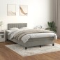 vidaXL Cama box spring con colchón terciopelo gris claro 120x190 cm vidaXL Cama box spring con colchón terciopelo gris claro 120x190 cm