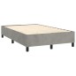 vidaXL Cama box spring con colchón terciopelo gris claro 120x190 cm vidaXL Cama box spring con colchón terciopelo gris claro 120x190 cm