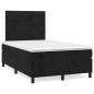 vidaXL Cama box spring con colchón terciopelo negro 120x190 cm
