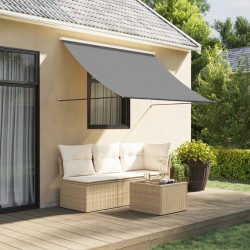 vidaXL Toldo retráctil de tela y acero gris antracita 250x150 cm