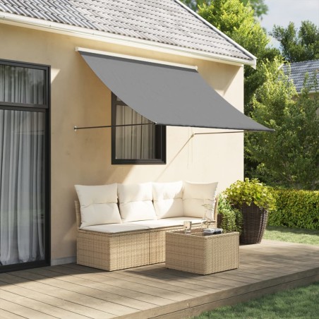 vidaXL Toldo retráctil de tela y acero gris antracita 250x150 cm