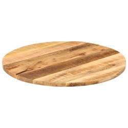 vidaXL Tablero de mesa redondo madera maciza mango rugosa Ø 70x2,5 cm