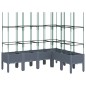 vidaXL Jardinera con enrejado PP gris 160x120x142,5 cm vidaXL Jardinera con enrejado PP gris 160x120x142,5 cm